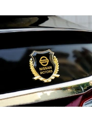 Металлическая эмблема на автомобиль "NISSAN" самоклеящаяся
